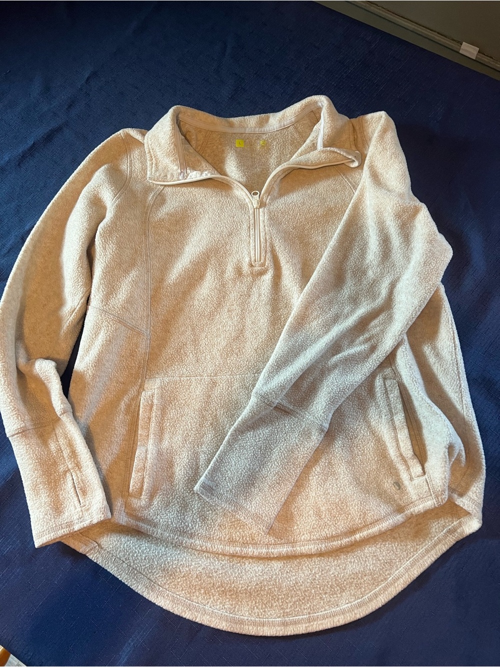 Xersion Cream Plush Half-Zip Fleece Pullover